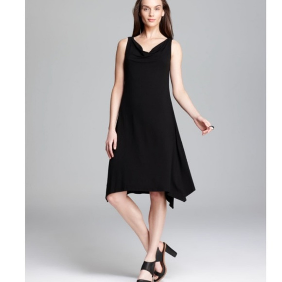 Eileen Fisher Dresses & Skirts - EILEEN FISHER Jersey Stretch Dress Asymmetric Hem